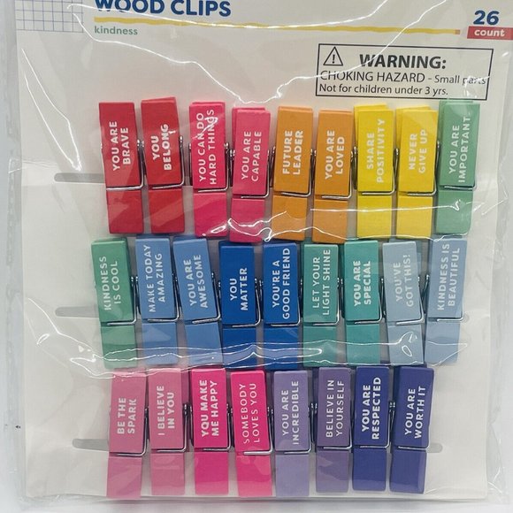 Target Office Target Kindness Learning School Supplies Wood Clips